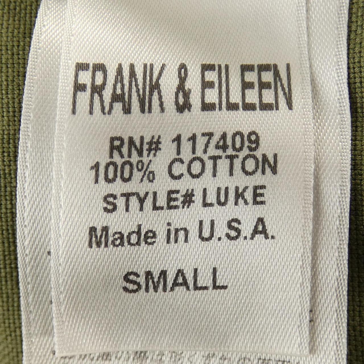 フランクアンドアイリーン FRANK&EILEEN シャツ