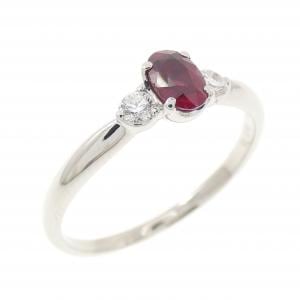 PT900 ルビー リング 0.34CT