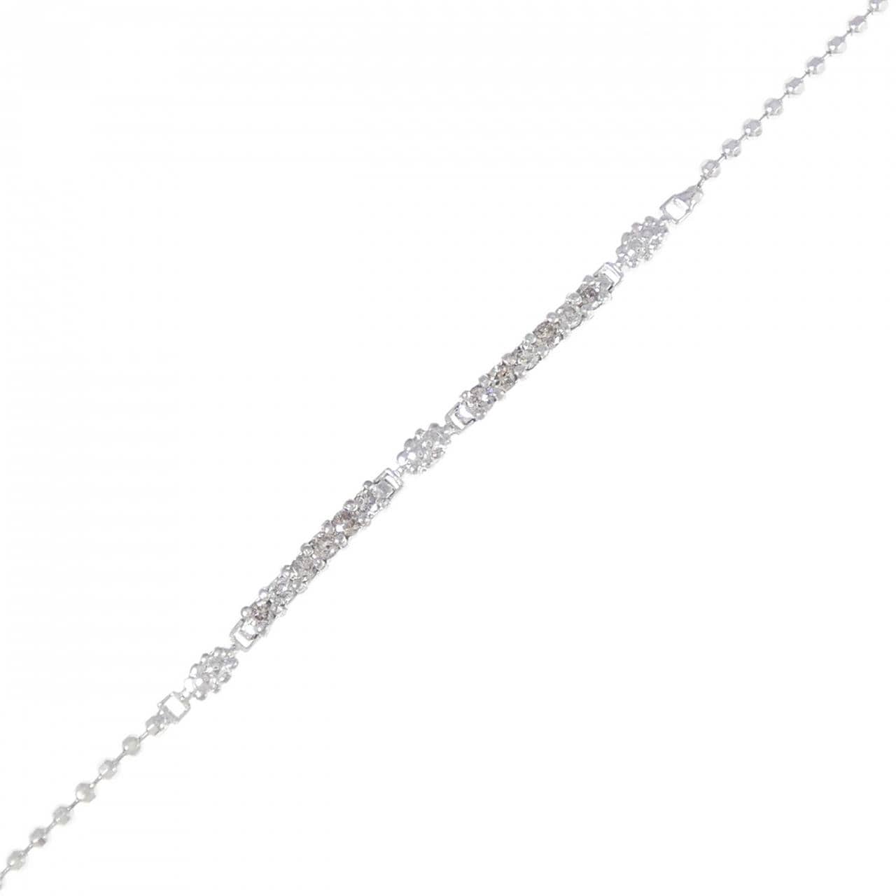 K18WG ダイヤモンド ブレスレット 0.25CT