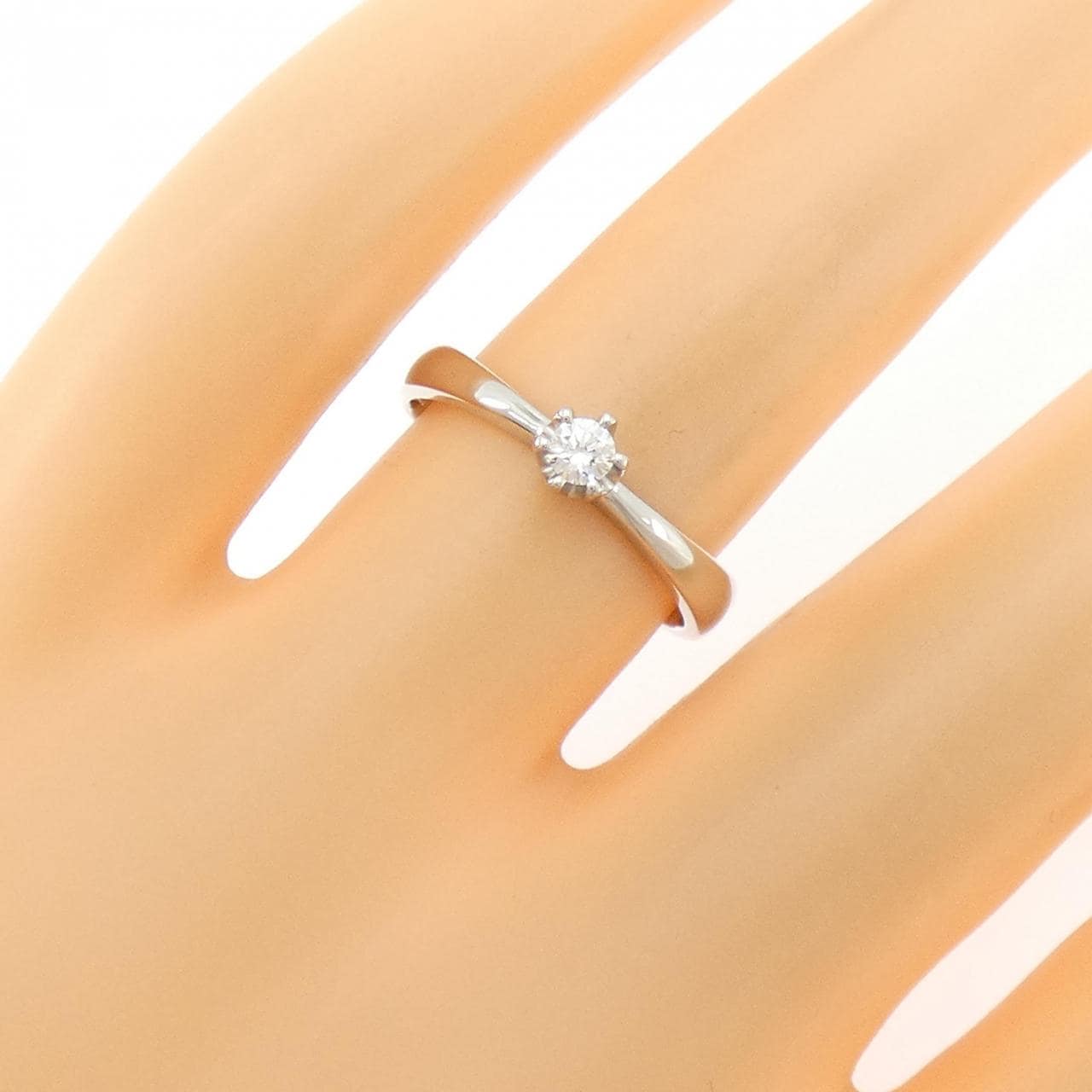 PT900 ソリティア ダイヤモンド リング 0.10CT