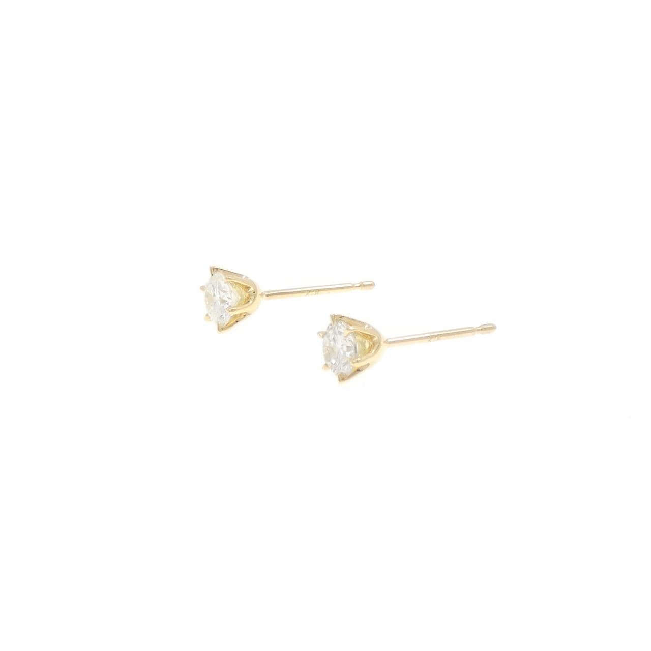 【新品】K18YG ダイヤモンド ピアス 0.207CT 0.203CT H SI1 Good