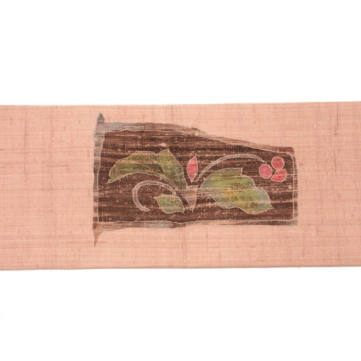 名古屋帯　染紬　友禅加工