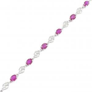 K18WG ルビー ブレスレット 3.46CT