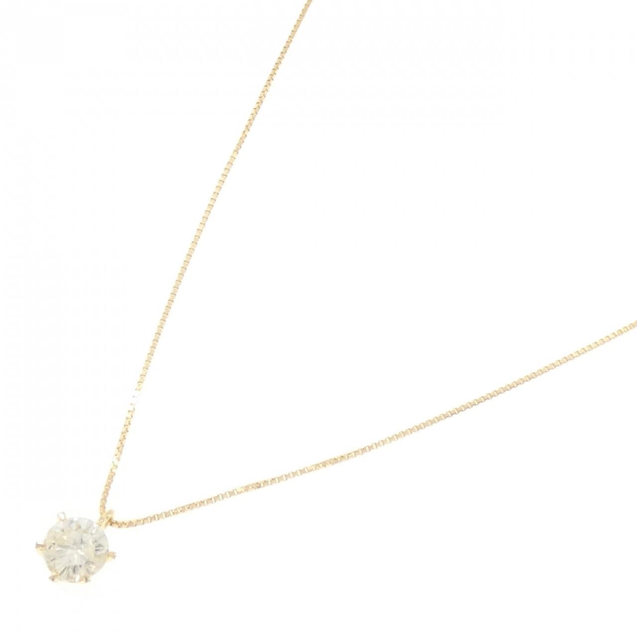 K18YG ソリティア ダイヤモンド ネックレス 1.55CT