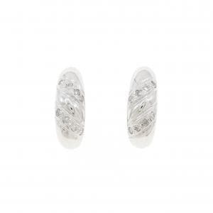 K14WG ダイヤモンド ピアス 0.16CT