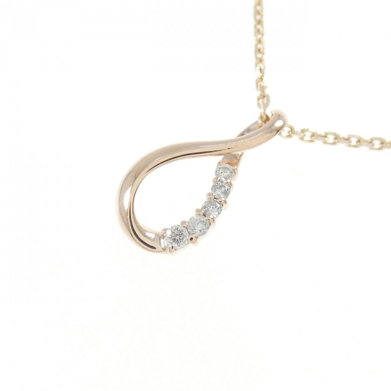 K10PG ダイヤモンド ネックレス 0.03CT