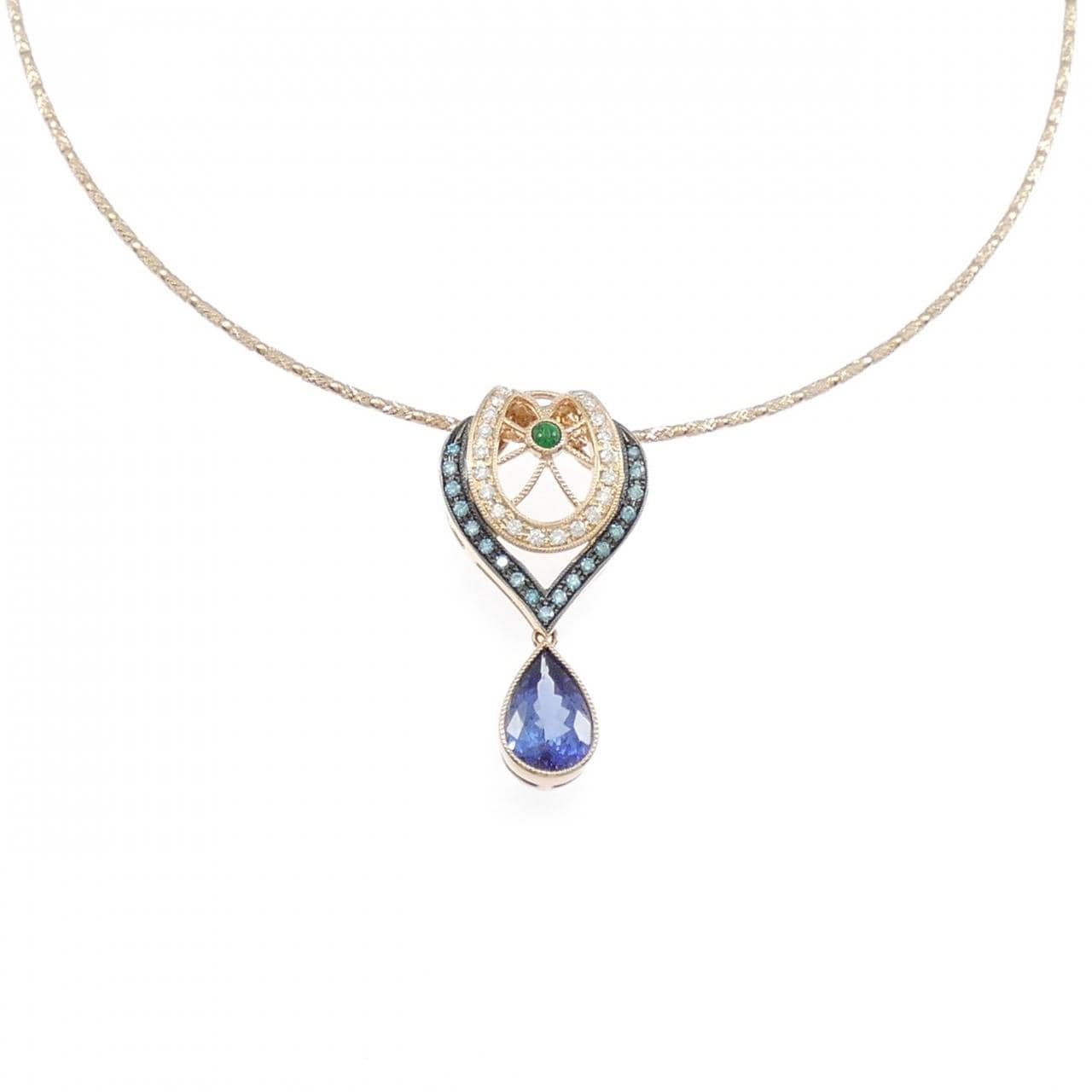 K18PG/K18BG タンザナイト ネックレス 3.47CT