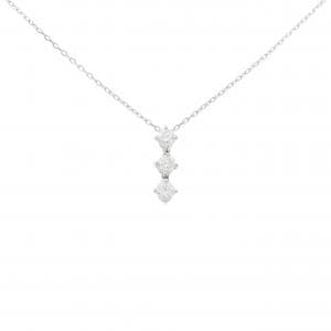 PT950/PT850 スリーストーン ダイヤモンド ネックレス 0.35CT