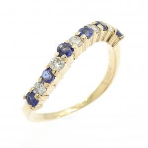 K18YG サファイヤ リング 0.34CT