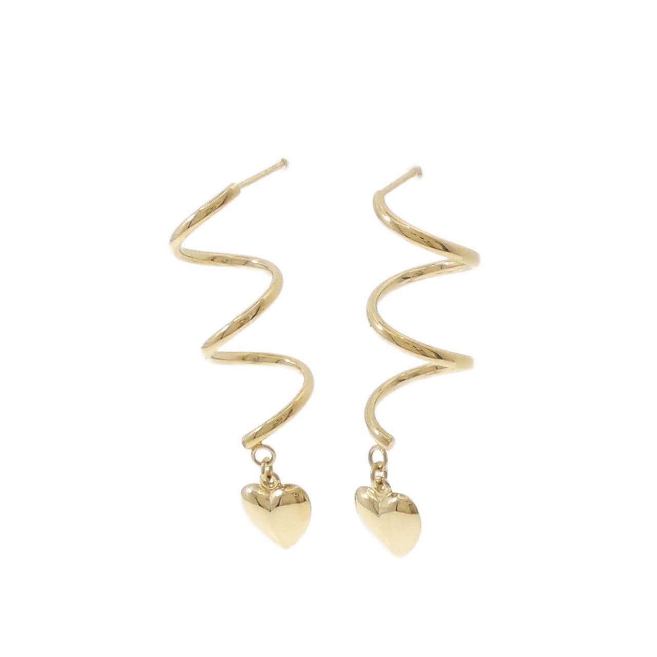 750YG ハート ピアス