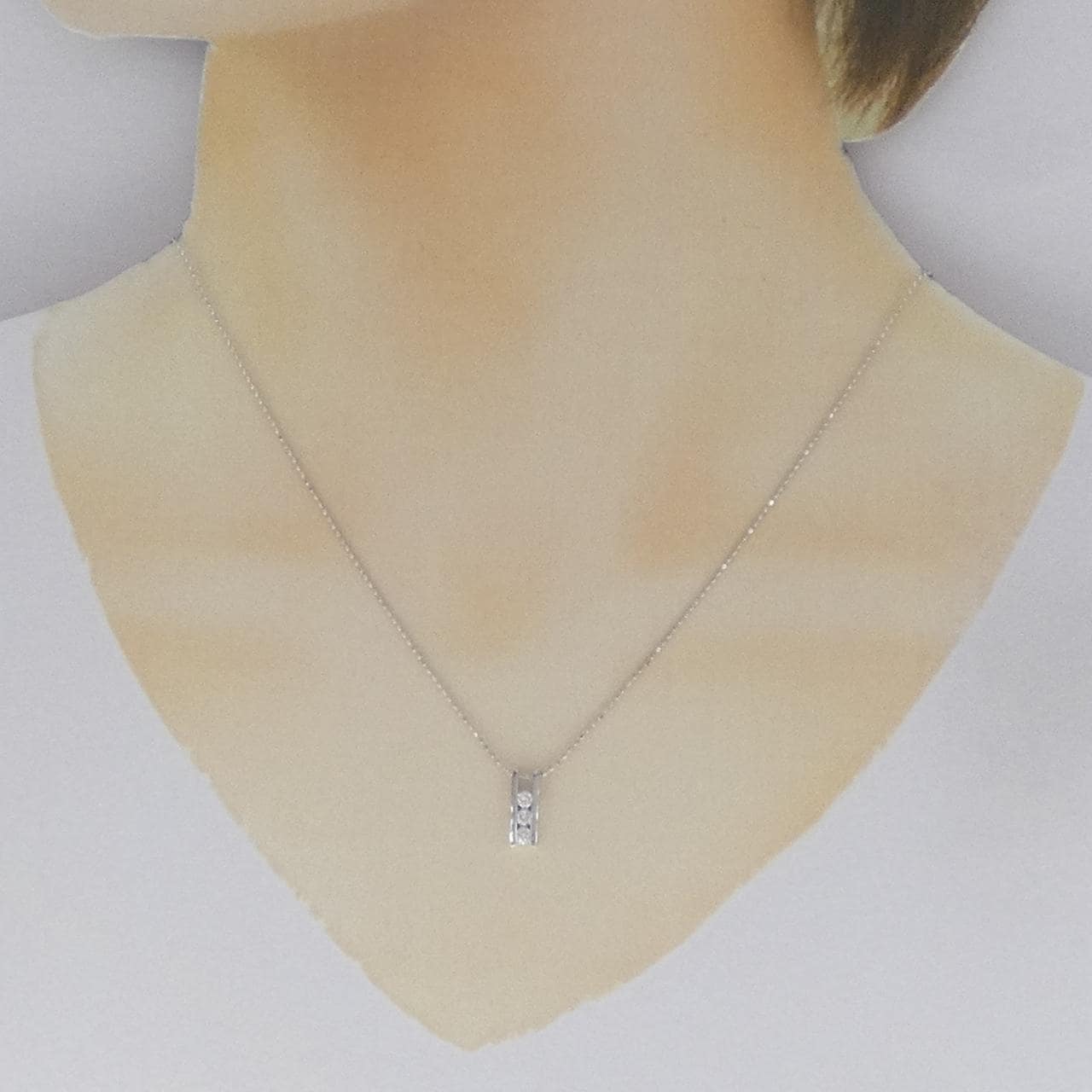 K14WG ダイヤモンド ネックレス 0.20CT