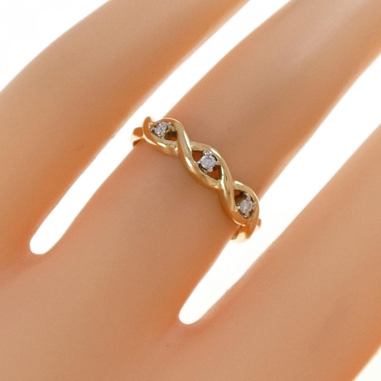 K18YG/K18WG ダイヤモンド リング 0.045CT