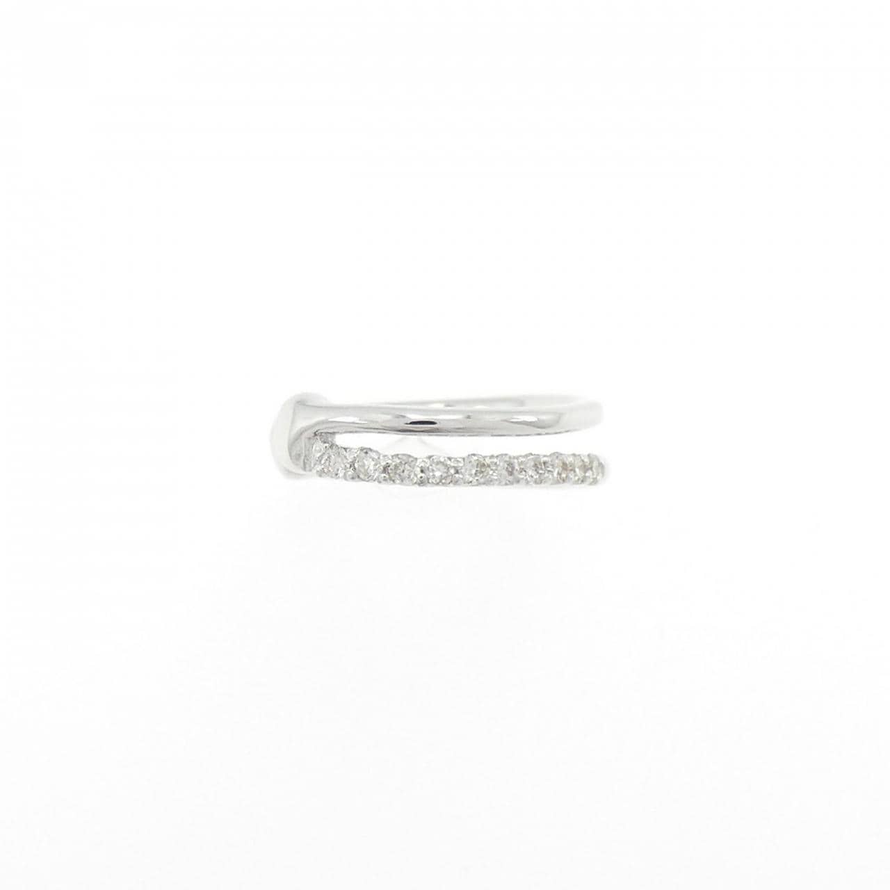 K18WG ダイヤモンド イヤーカフ 0.05CT 片耳