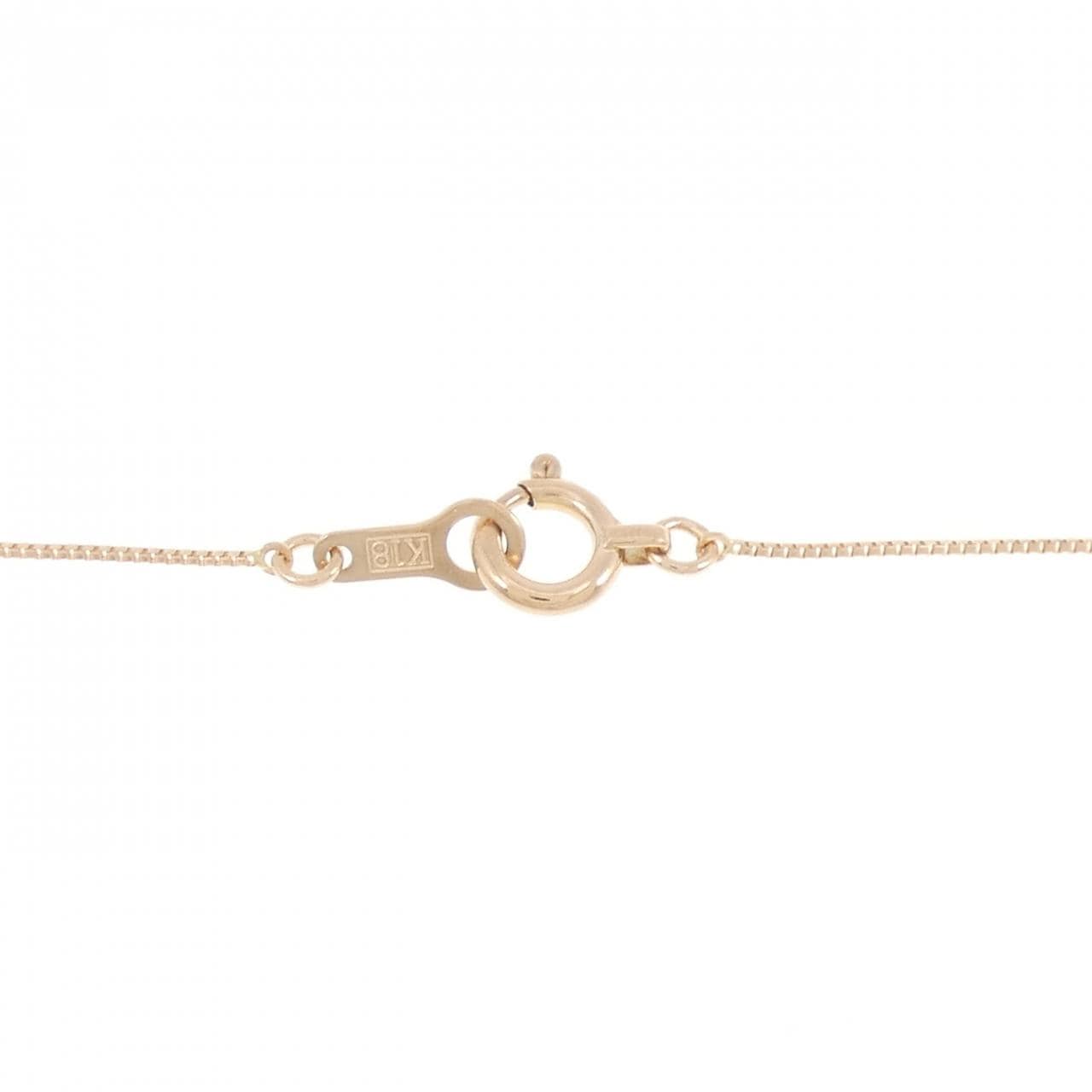 K18PG ホースシュー ダイヤモンド ネックレス 0.1CT