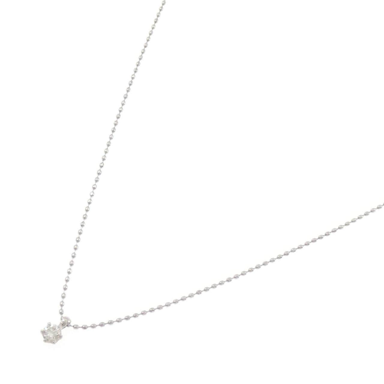 PT850 ソリティア ダイヤモンド ネックレス 0.1CT