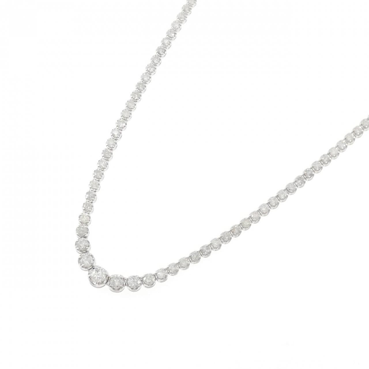 K18WG ダイヤモンド ネックレス 5.00CT