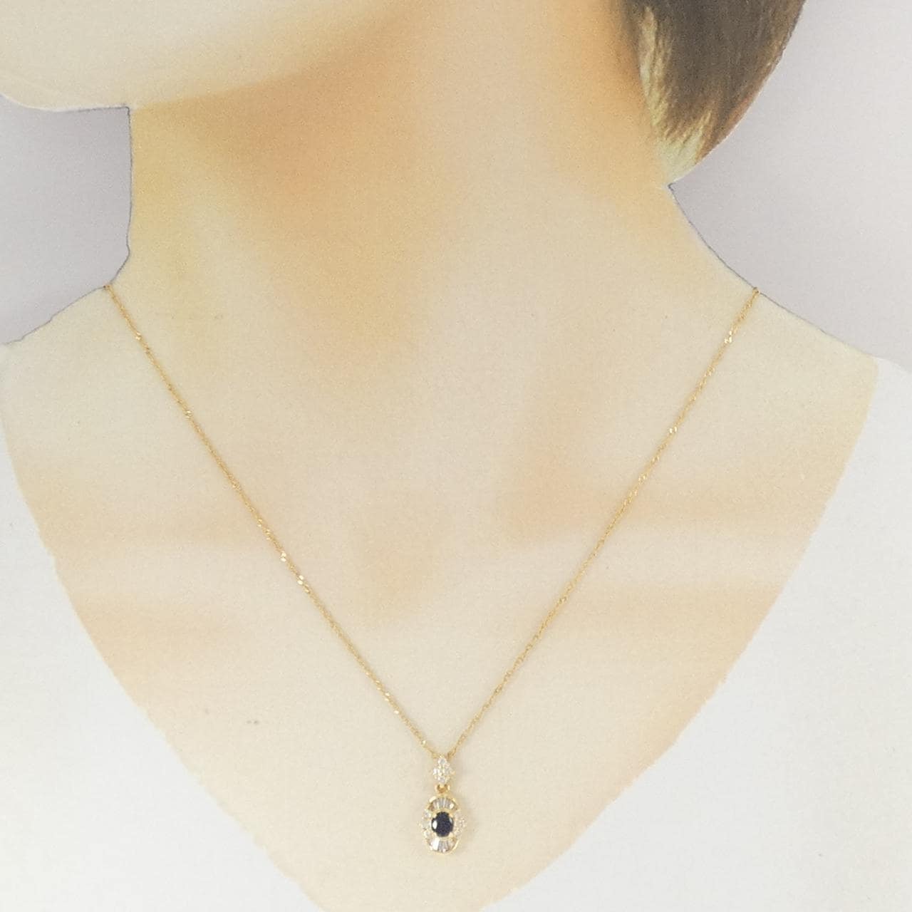 K18YG サファイヤ ネックレス 0.34CT
