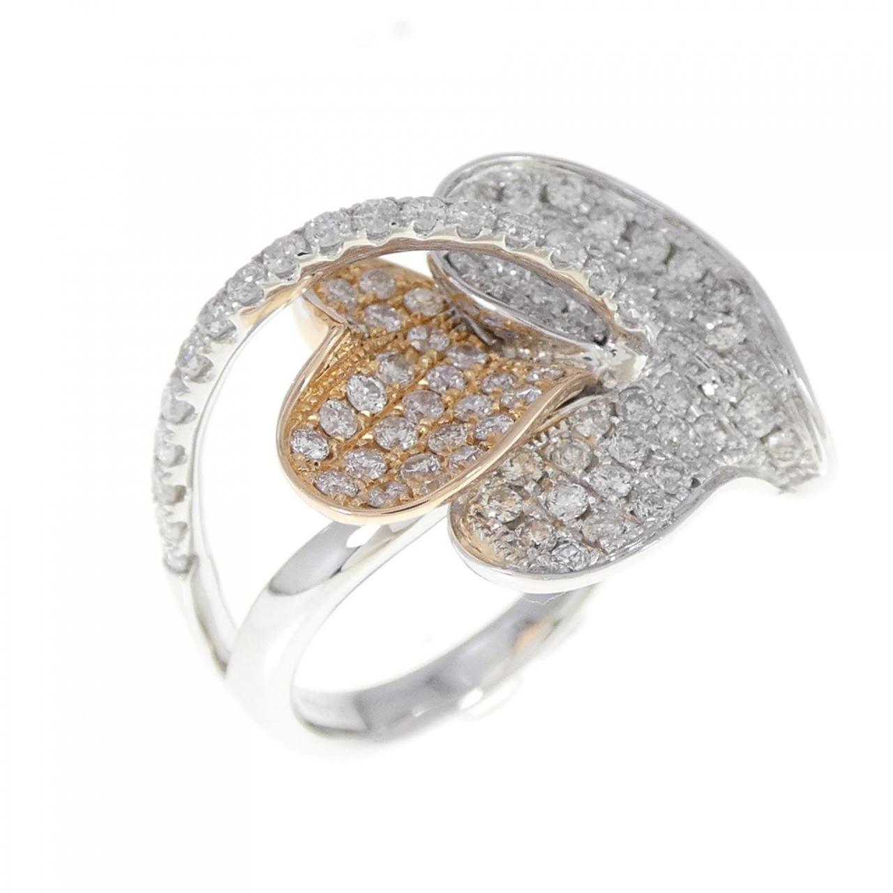 コメ兵｜K18WG/K18PG ハート ダイヤモンド リング 0.90CT｜ジュエリー ...