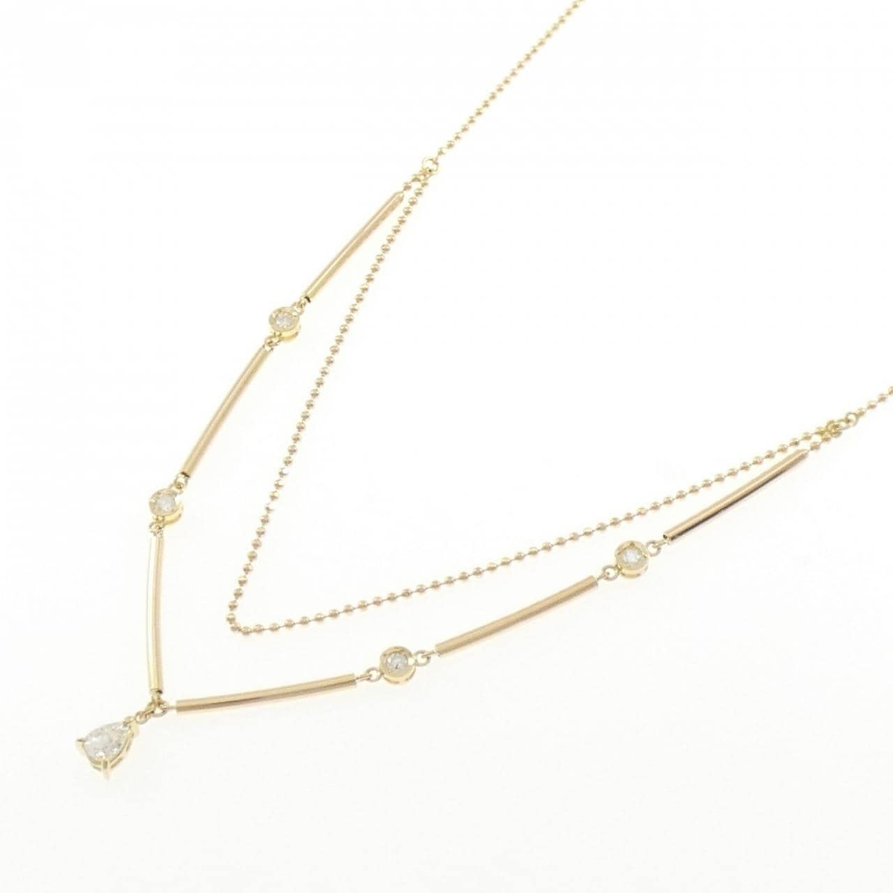 K18YG ダイヤモンド ネックレス 0.27CT