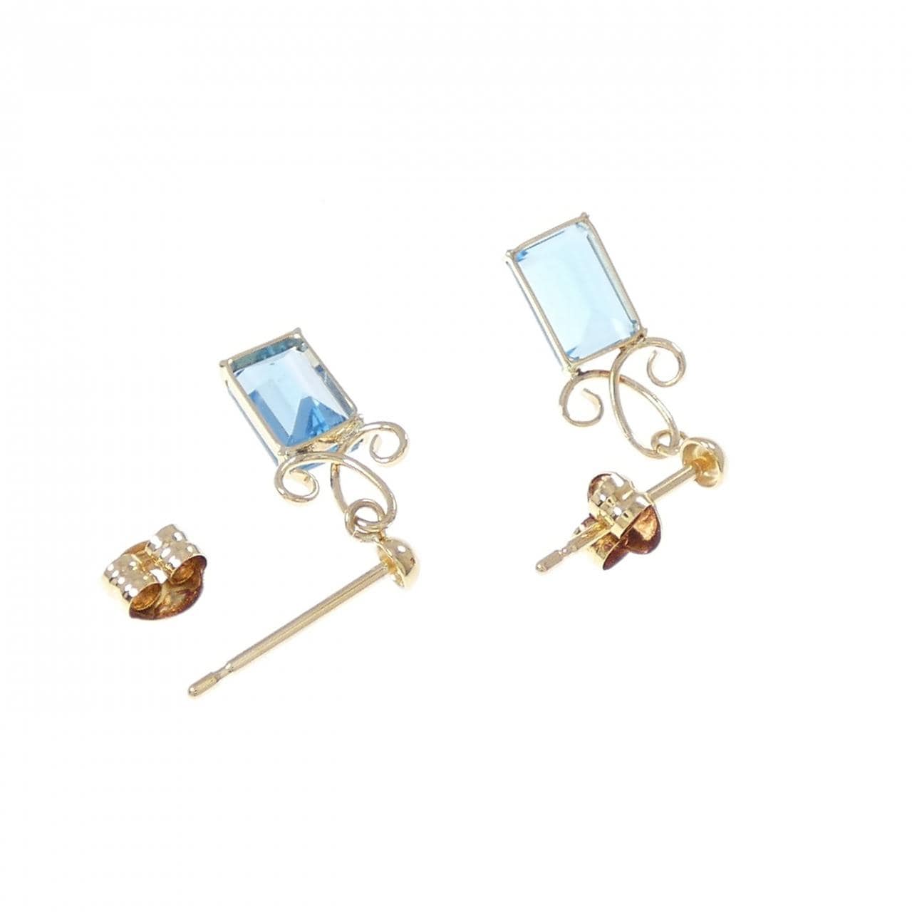 K18YG ブルートパーズ ピアス