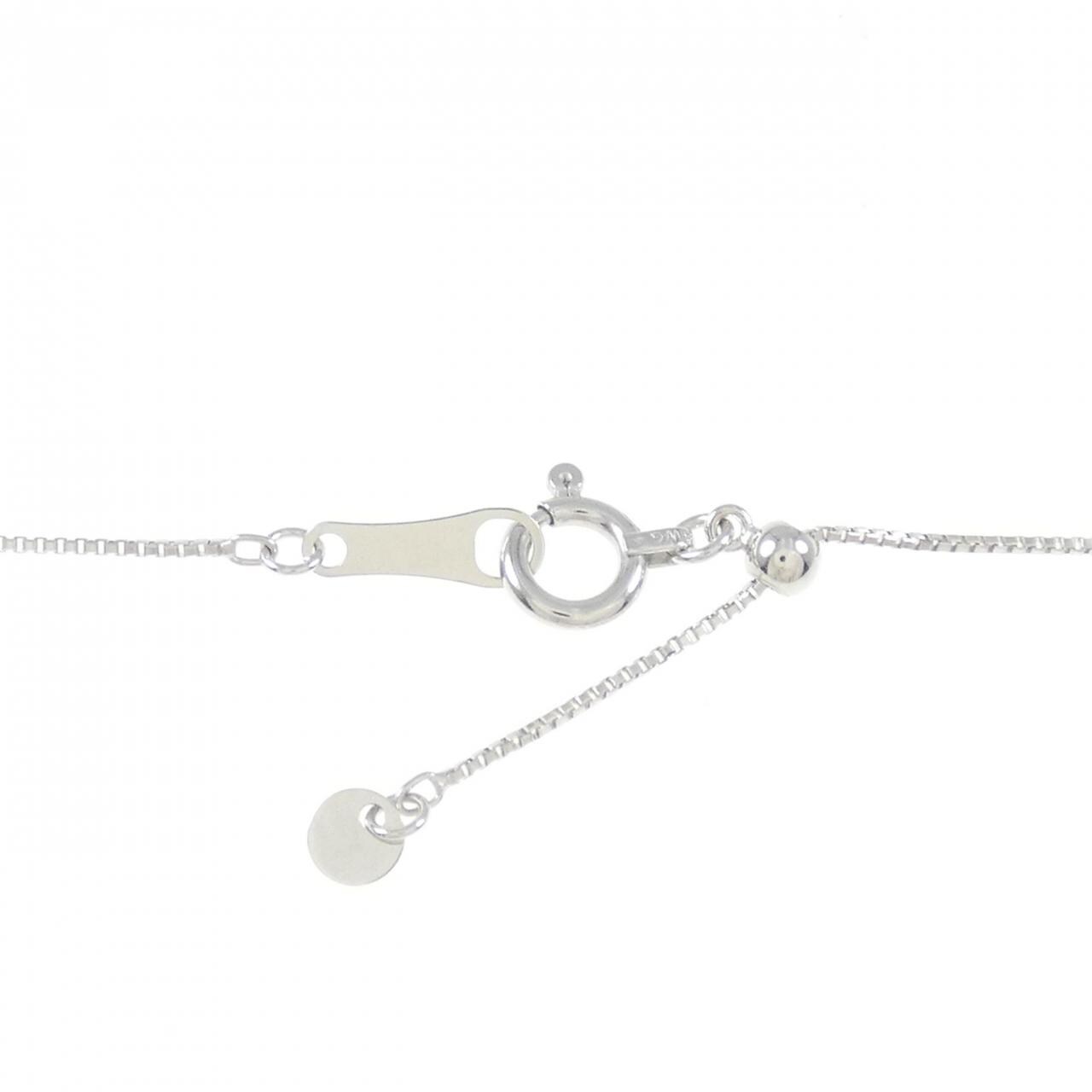 K18WG クロス ダイヤモンド ネックレス 0.05CT