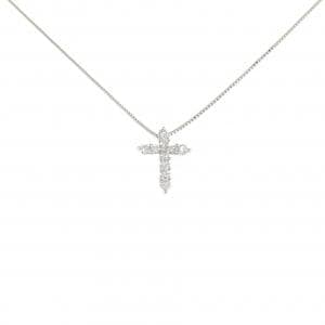 PT900/PT850 クロス ダイヤモンド ネックレス 0.30CT