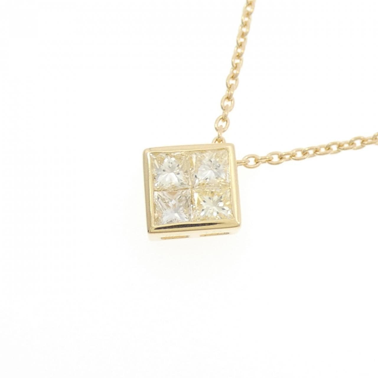 K18YG/750YG ダイヤモンド ネックレス 1.00CT