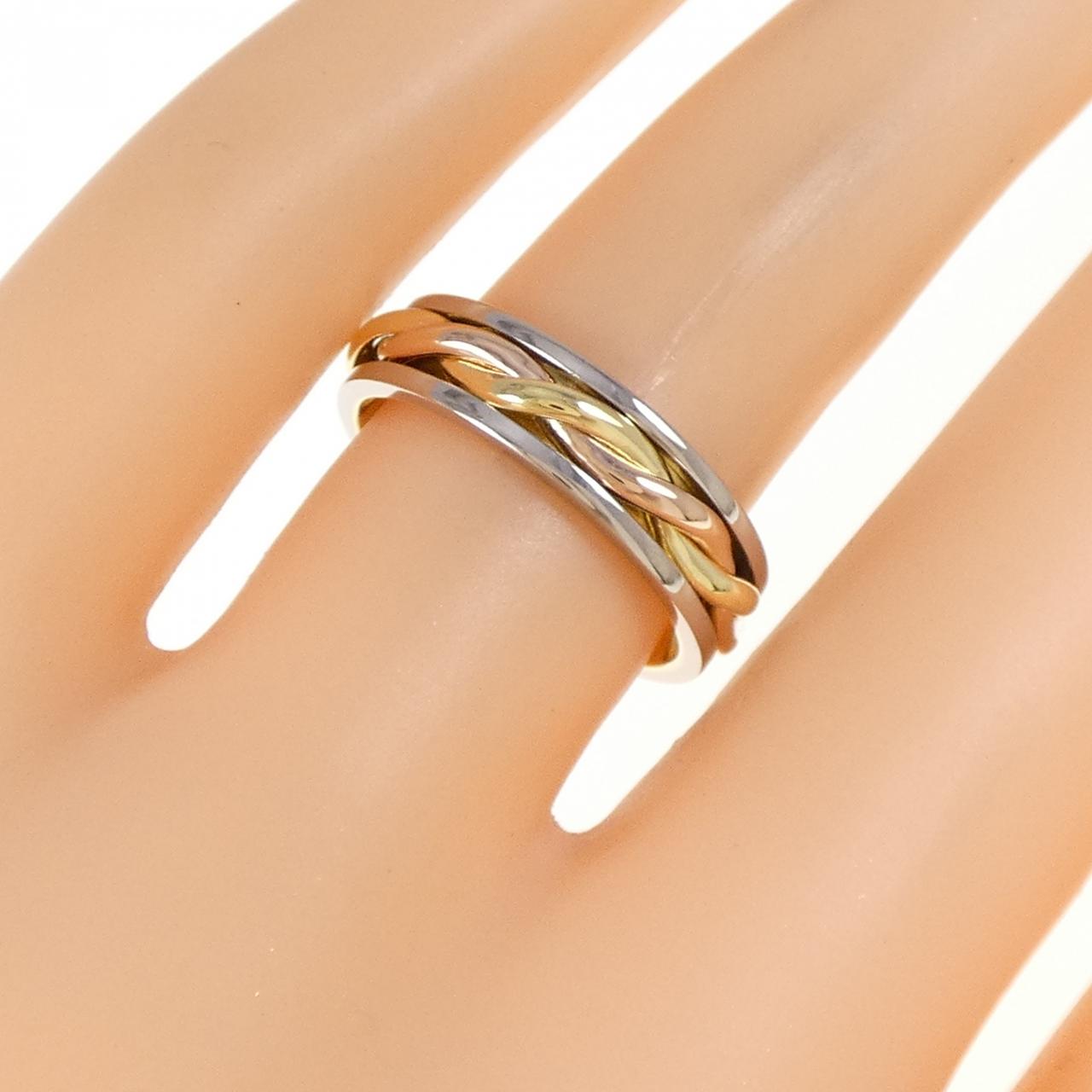 18K three color ring