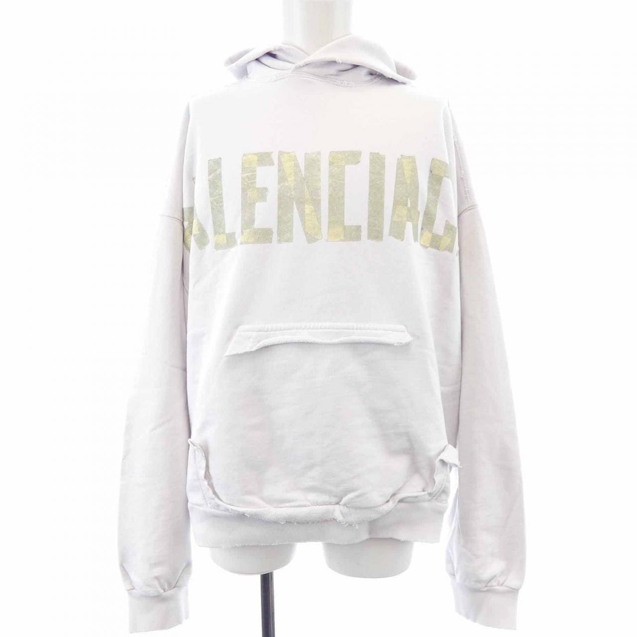 バレンシアガ BALENCIAGA Tape Type Ripped Pocket Hoodie 744441 TOVB1 UNISEX パーカー