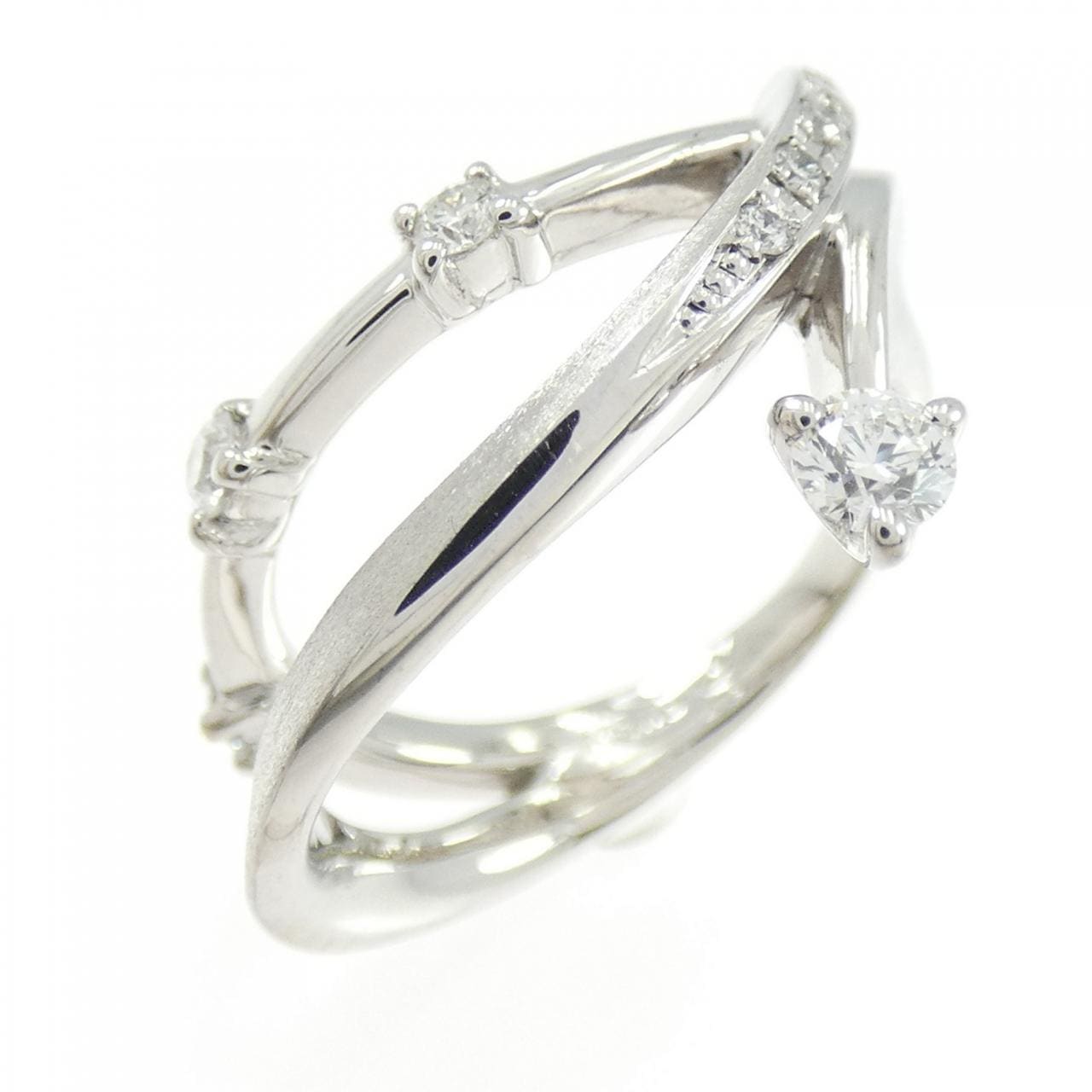 K18WG ダイヤモンド リング 0.10CT