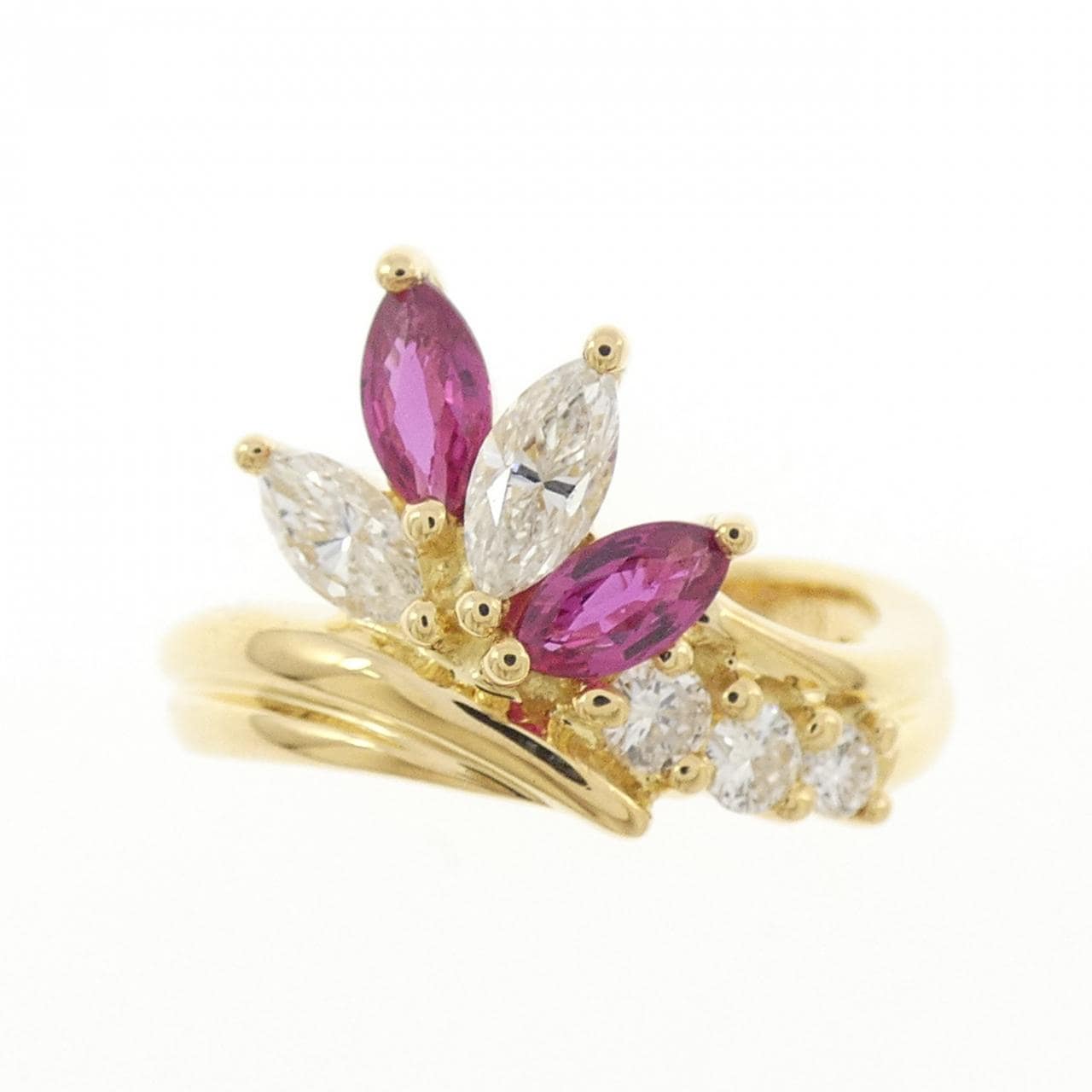K18YG ルビー リング 0.39CT