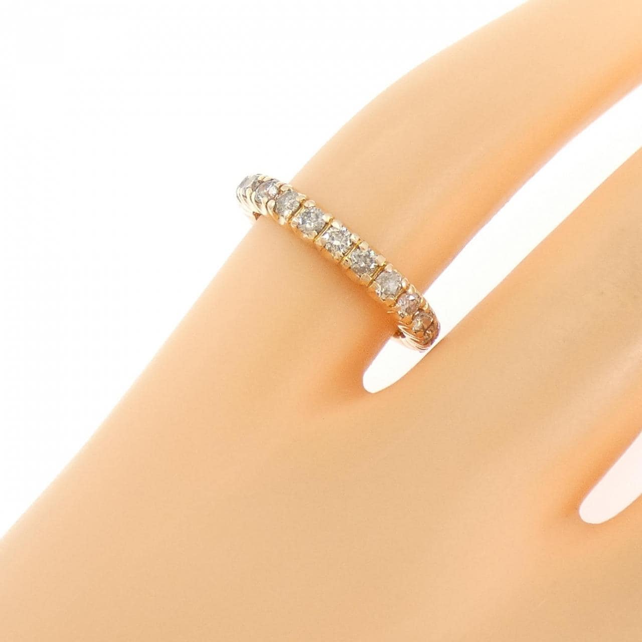 K18PG ダイヤモンド ピンキーリング 0.50CT