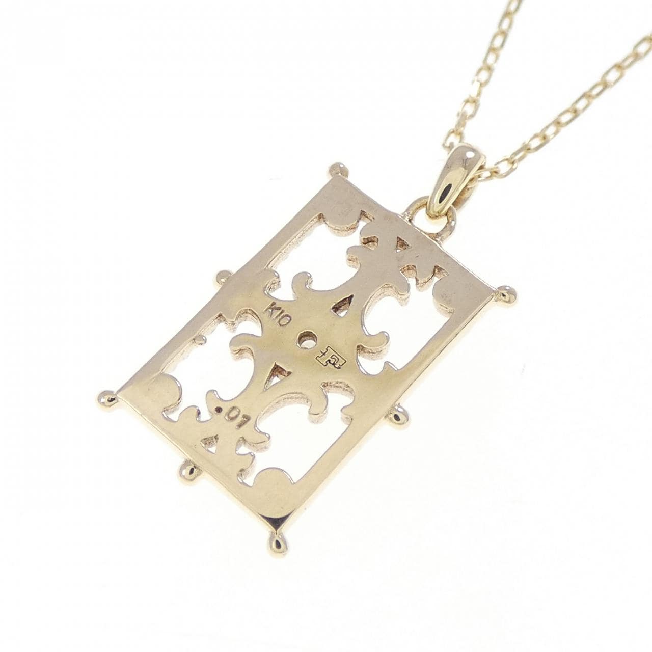 K10YG ダイヤモンド ネックレス 0.01CT