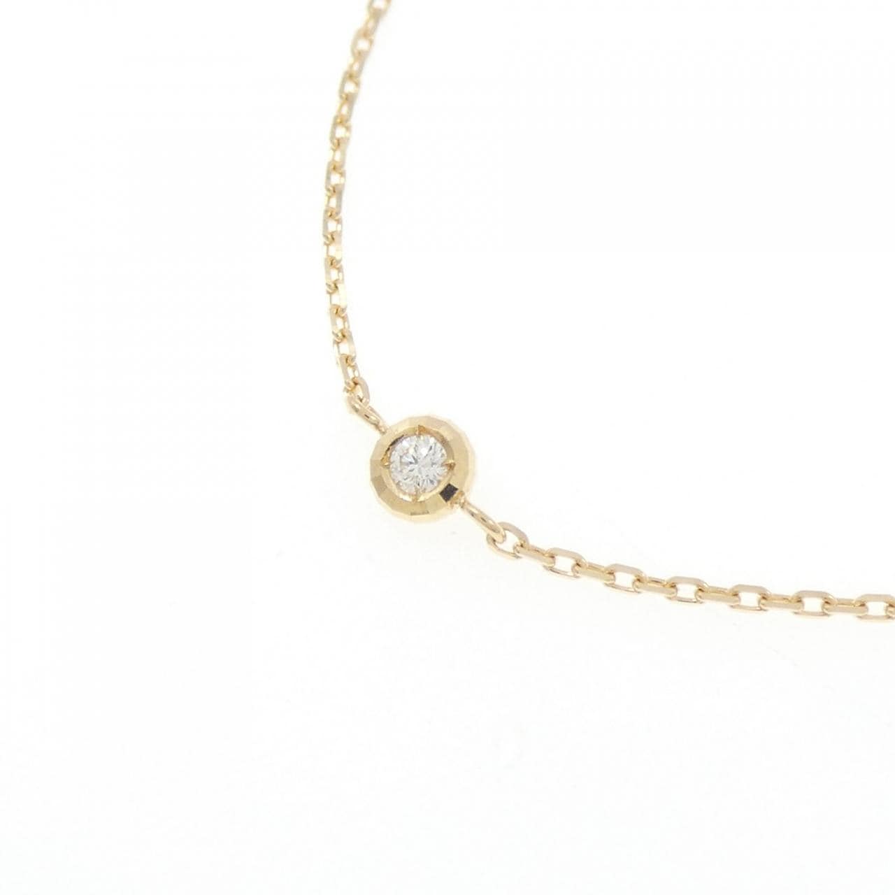 [BRAND NEW] K18YG Diamond Necklace 0.202CT