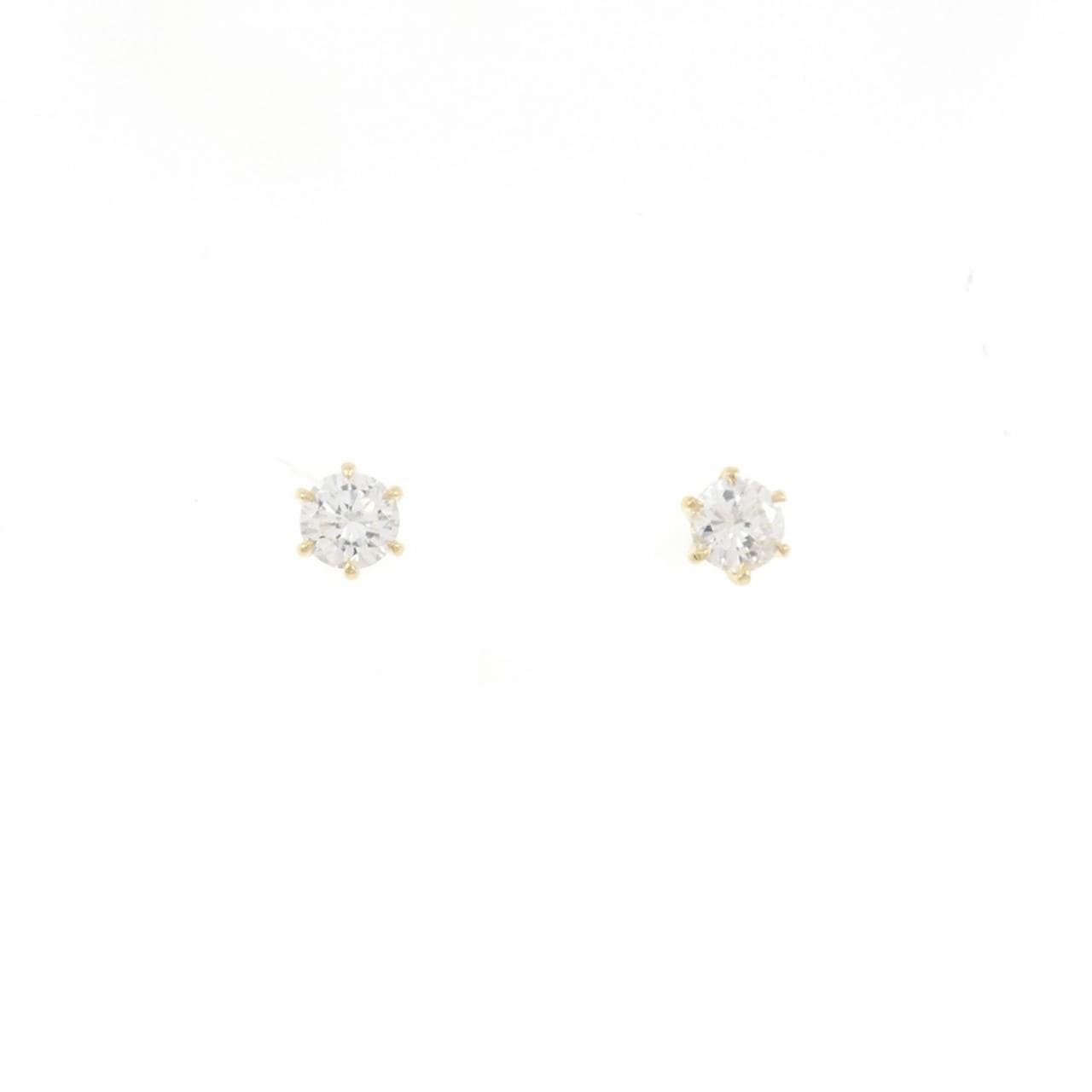 【リメイク】K18YG/ST ダイヤモンド ピアス 0.207CT 0.227CT F SI1-2 VG-GOOD