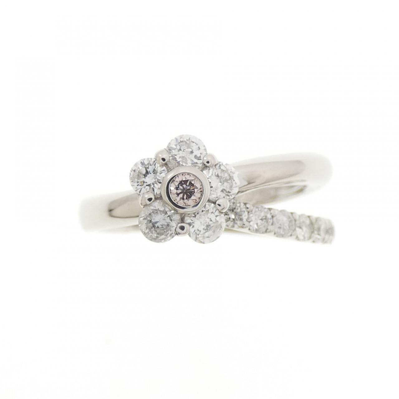 PT950 フラワー ダイヤモンド リング 0.50CT