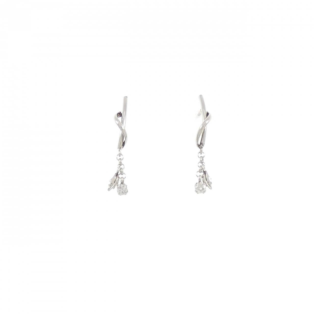 PT900 ダイヤモンド ピアス 0.06CT