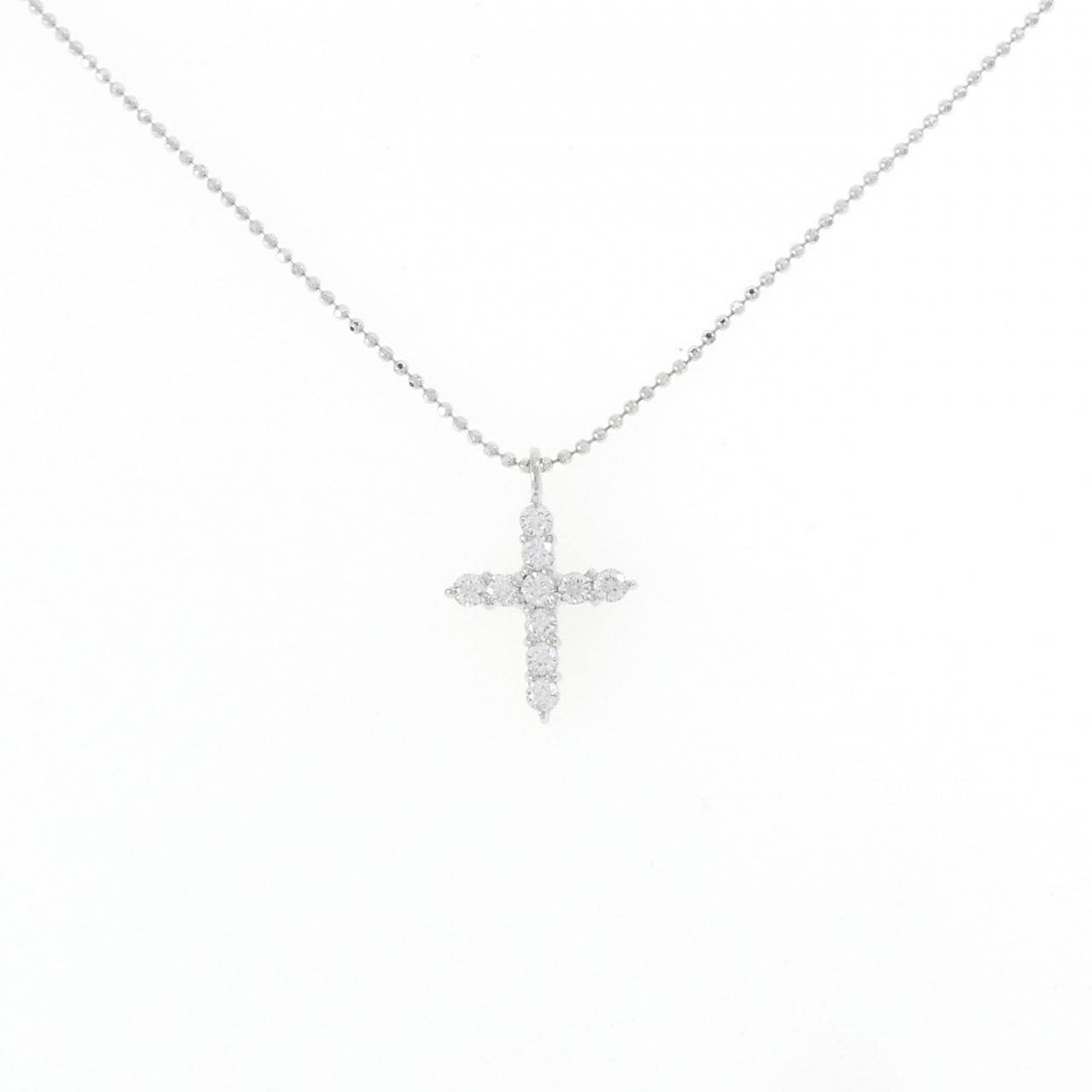 PT900/PT850 クロス ダイヤモンド ネックレス 0.27CT