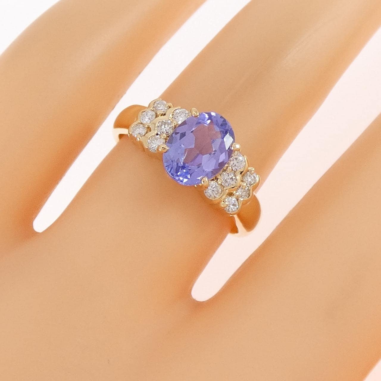 K18YG タンザナイト リング 1.05CT
