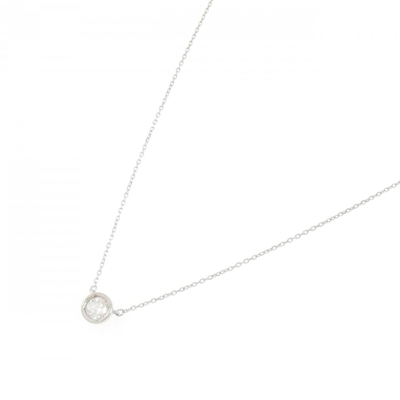 PT900/PT850 ソリティア ダイヤモンド ネックレス 0.16CT