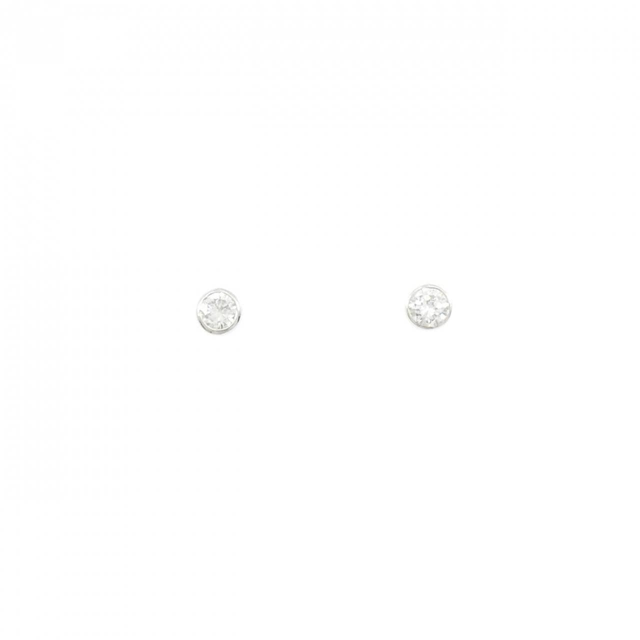 PT900 ソリティア ダイヤモンド ピアス 0.20CT