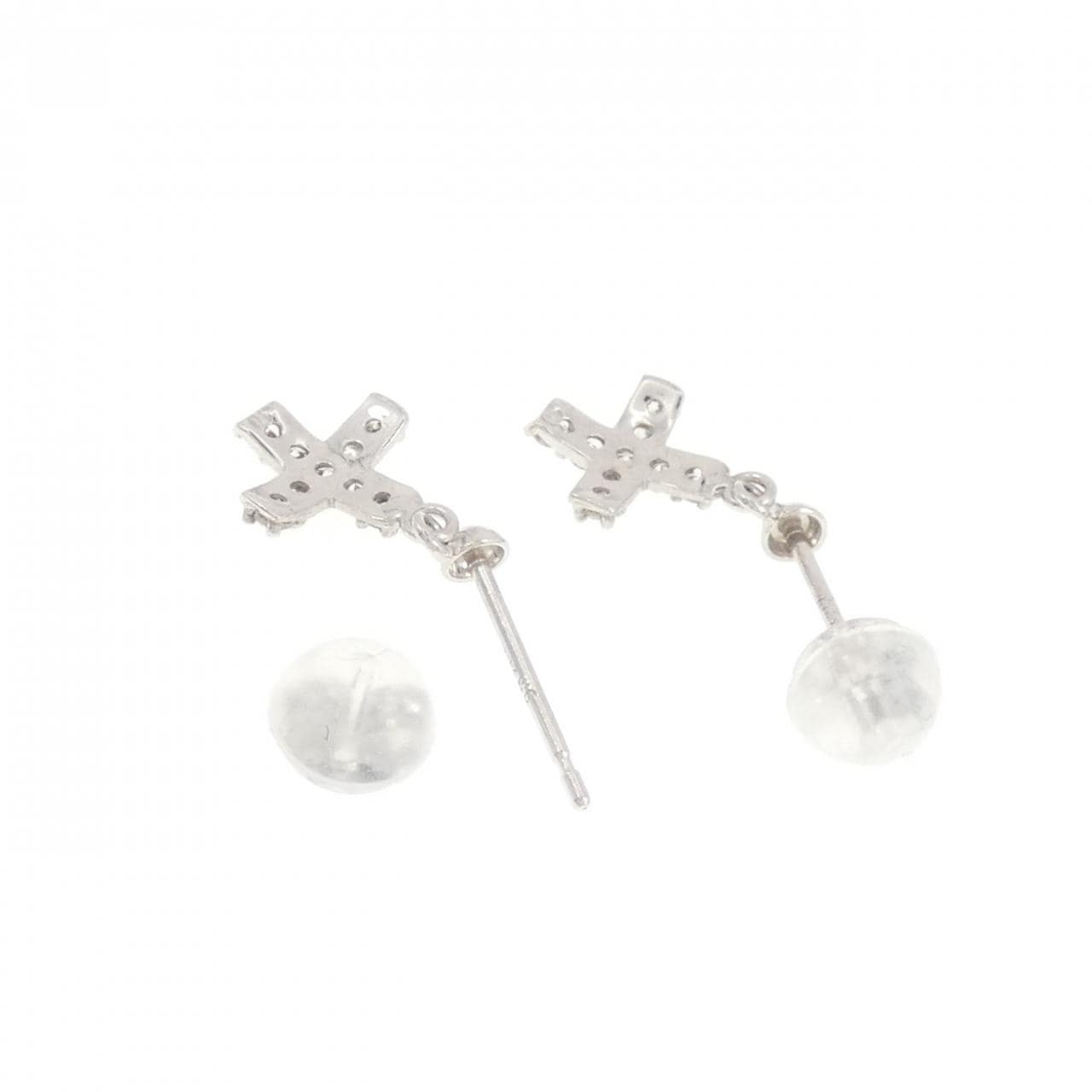K14WG ダイヤモンド ピアス 0.20CT