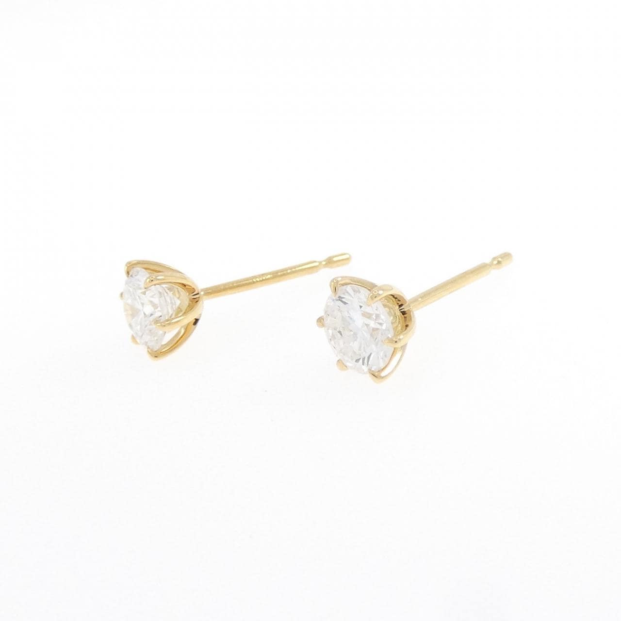 【リメイク】K18YG/ST ダイヤモンド ピアス 0.400CT 0.417CT E SI1-2 VG-GOOG