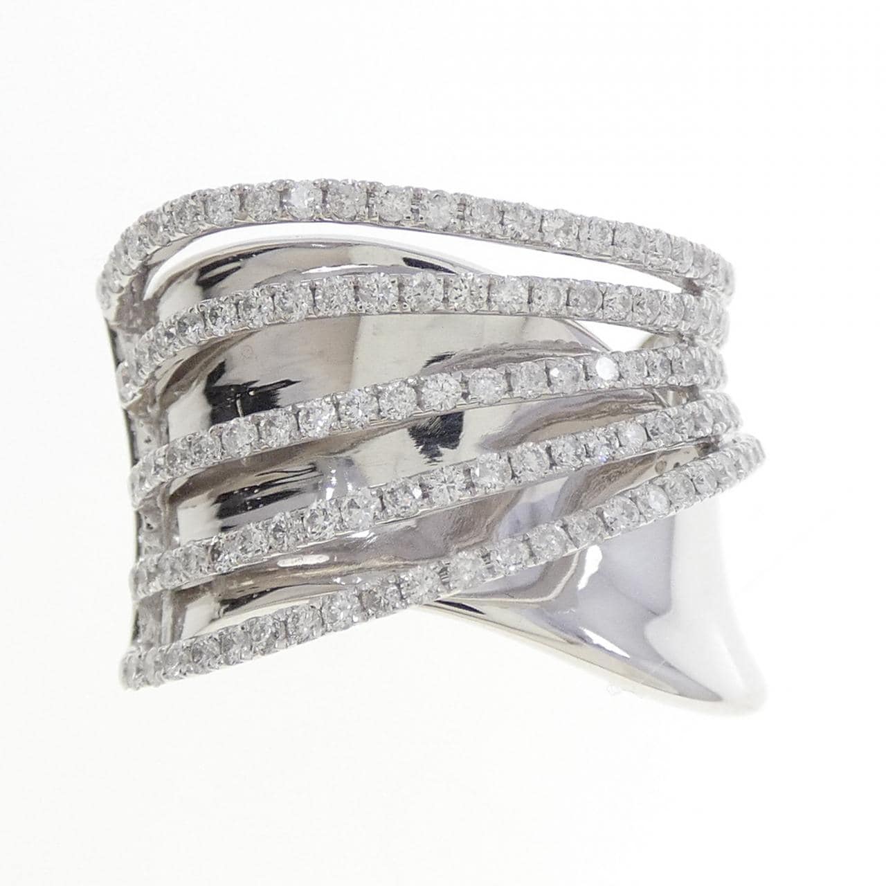 K18WG ダイヤモンド リング 1.00CT