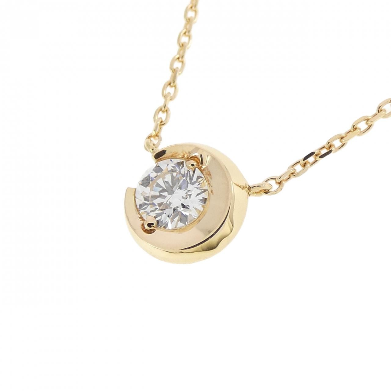 スタージュエリー ムーンセッティング ネックレス 0.17CT