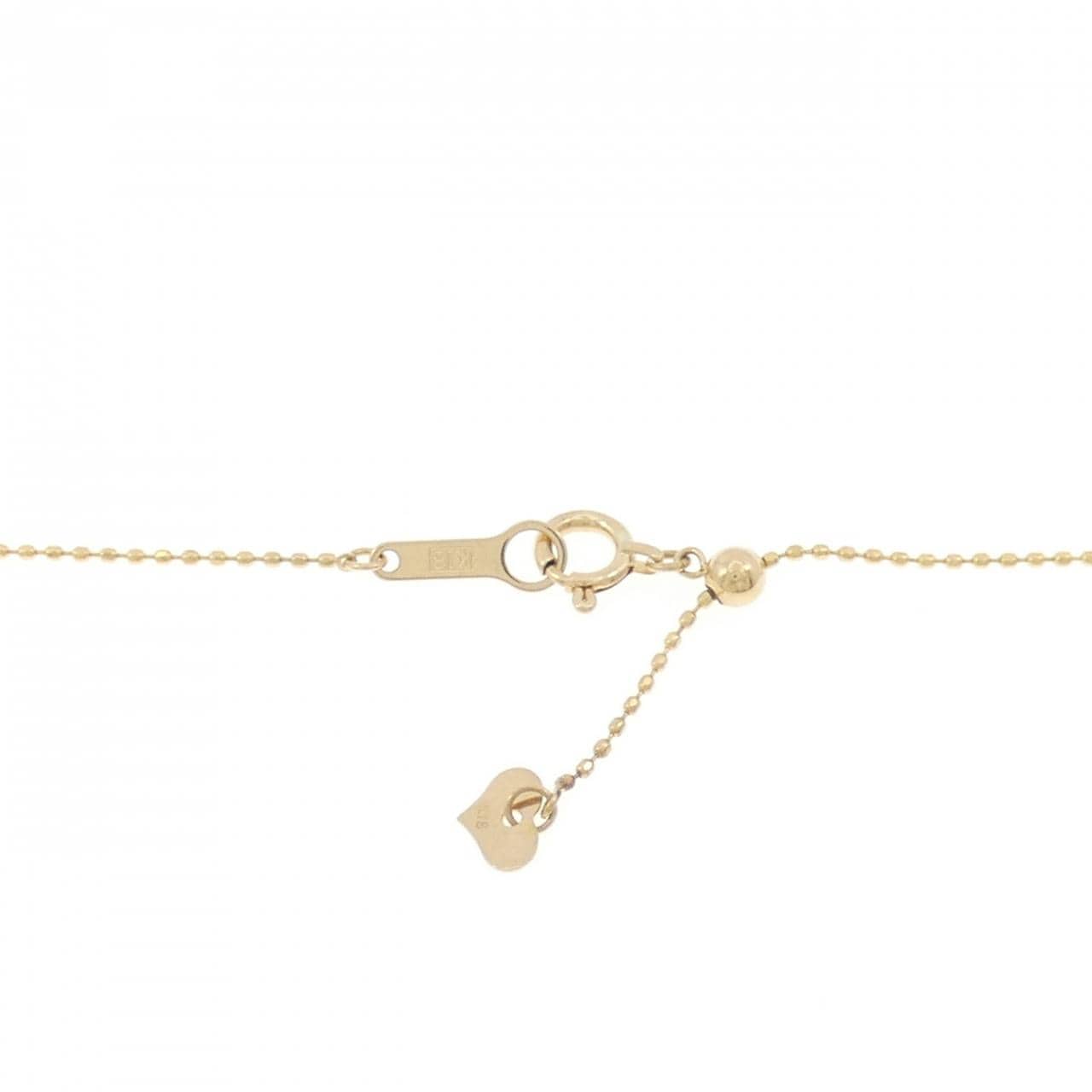 K18YG ハート ダイヤモンド ネックレス