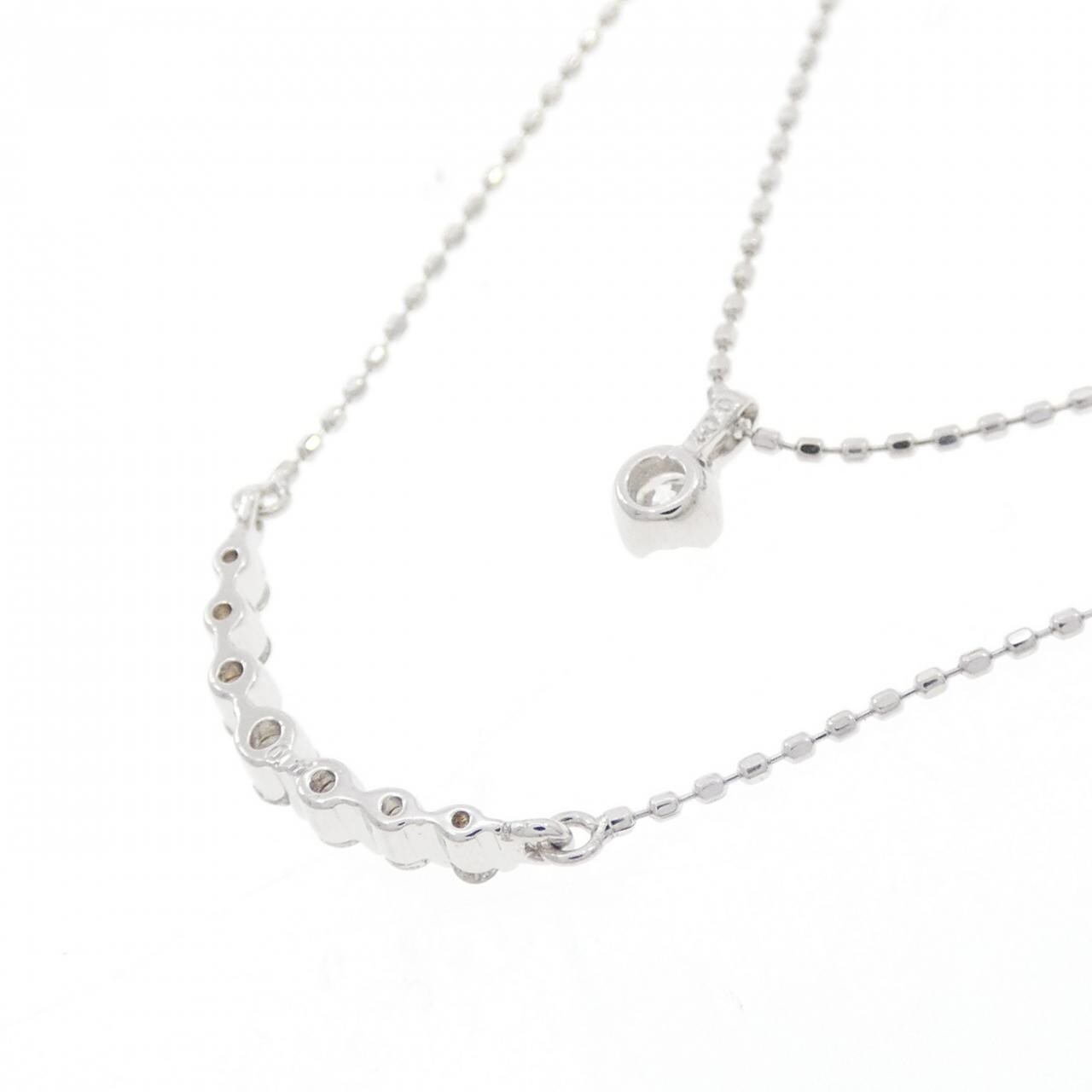K18WG ダイヤモンド ネックレス 0.11CT