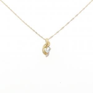 K18YG アクアマリン ネックレス