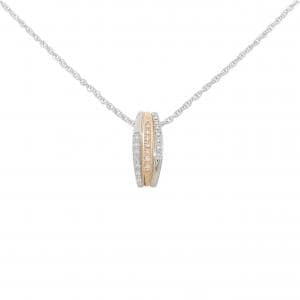 K18PG/PT900/PT850 ダイヤモンド ネックレス 0.21CT