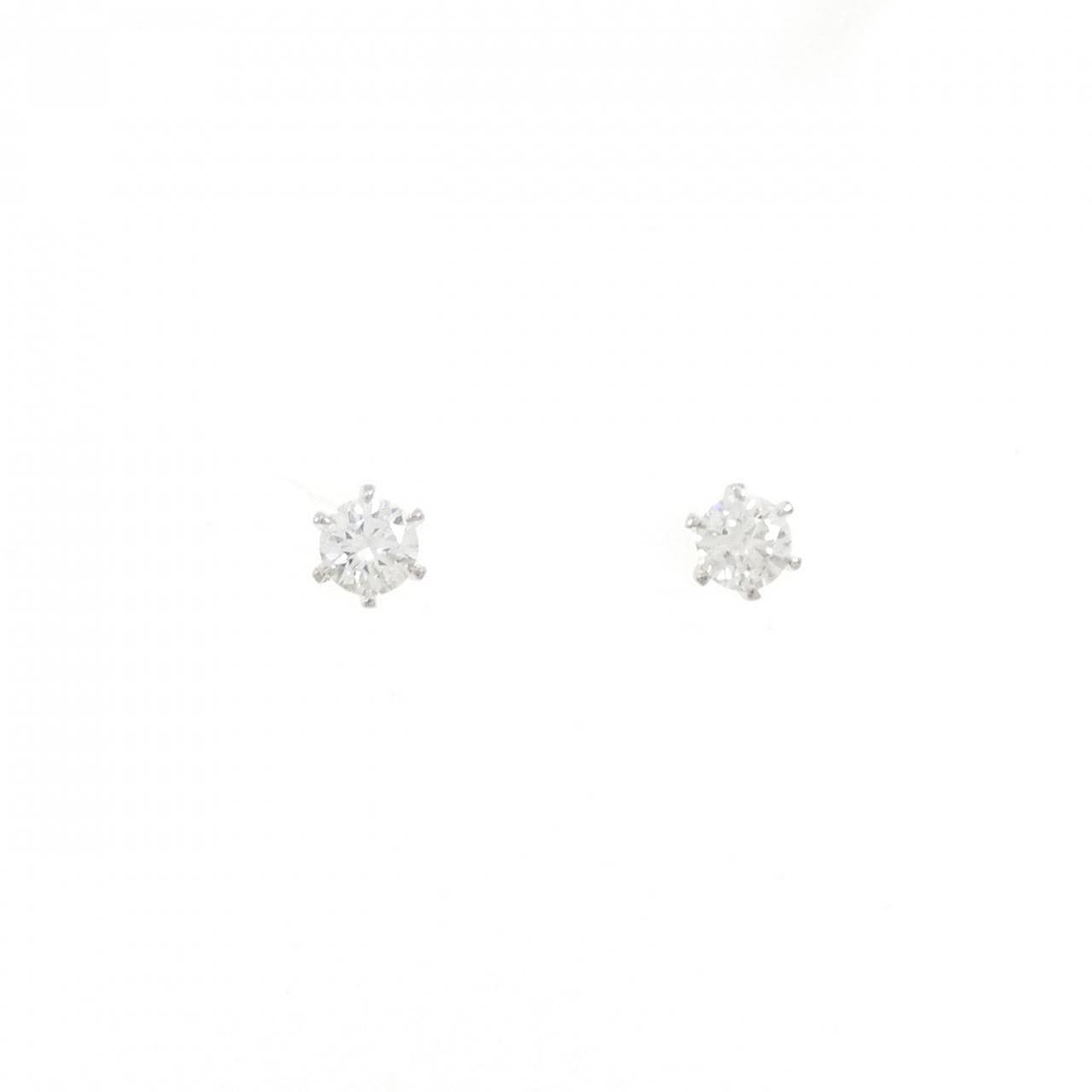 【リメイク】PT900/ST ダイヤモンド ピアス 0.217CT 0.224CT F VS2-SI1 3EXT H&C
